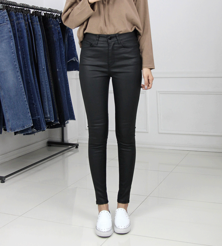 Women Jeans Pants High Waist Coat Jean Girls Skinn