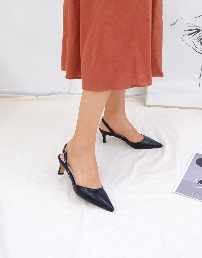 모던 스틸레토 슬링백 미들힐 5.5cm 상세 이미지 40