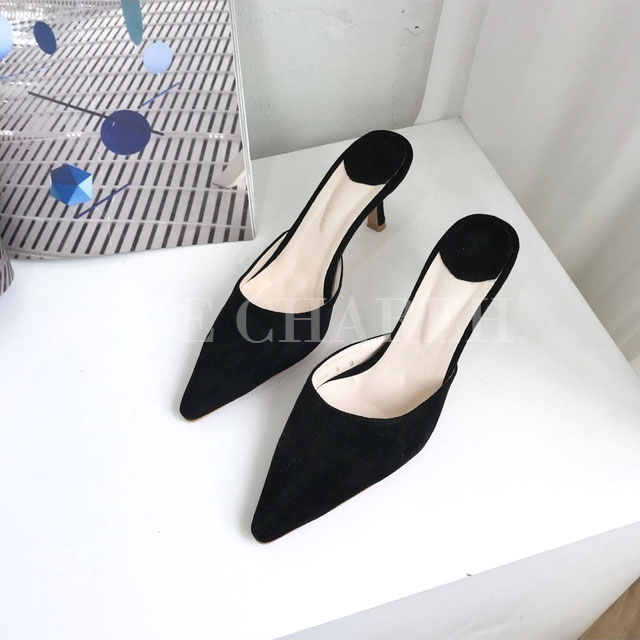 데일리 스웨이드 뾰족코 스틸레토 뮬 2col 7cm 상세 이미지 29