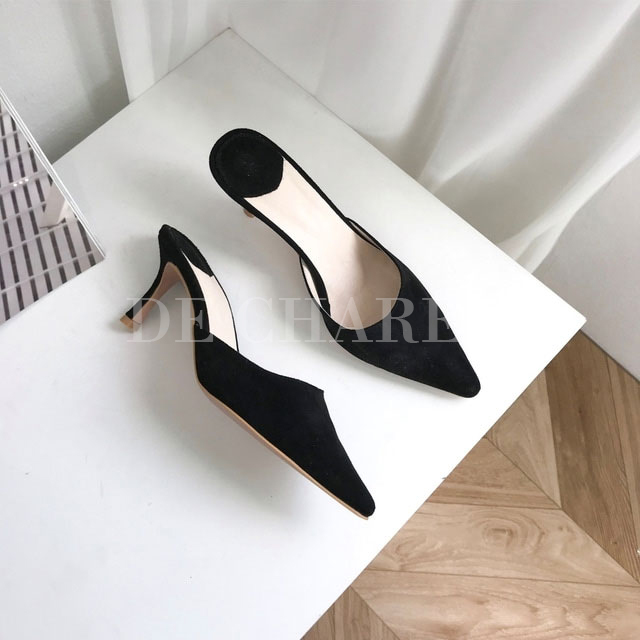 데일리 스웨이드 뾰족코 스틸레토 뮬 2col 7cm 상세 이미지 30