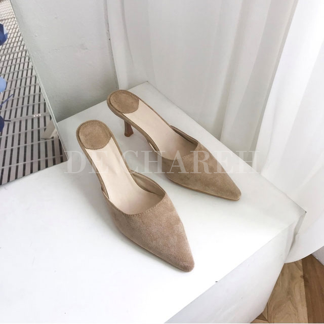 데일리 스웨이드 뾰족코 스틸레토 뮬 2col 7cm 상세 이미지 27