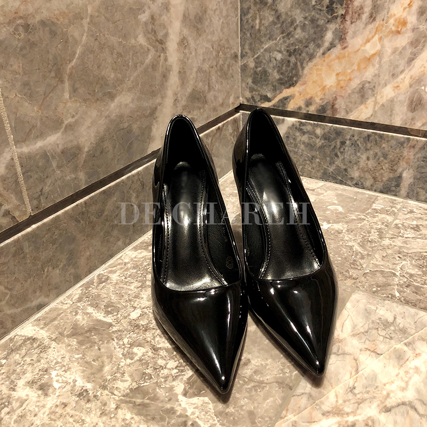 소장 필수 / 에나멜 크링크 뾰족코 스틸레토힐 구두 8cm 상세 이미지 1