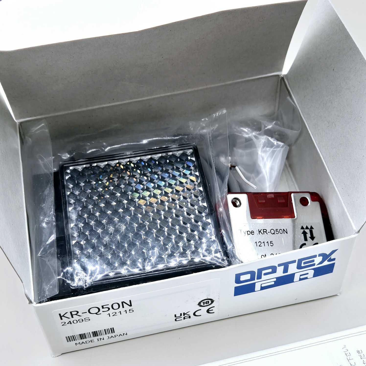 OPTEX 오리지널 KR-Q50N 광전 센서 투명체 감지 적색LED