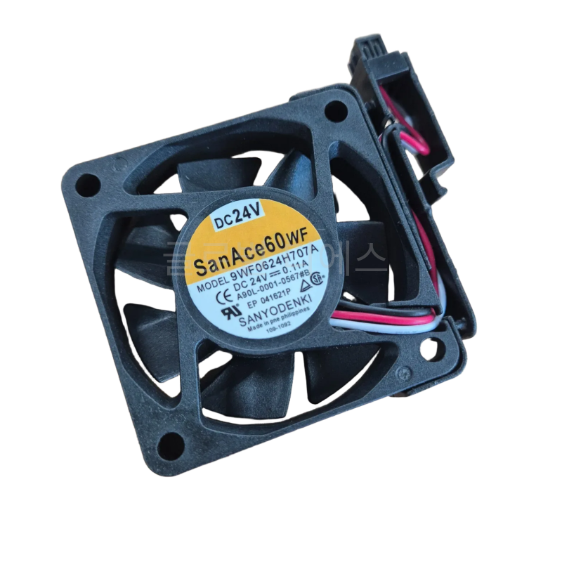 SANYO DENKI A90L-0001-0567 9WF0624H707A B 3핀 냉각팬 DC24V