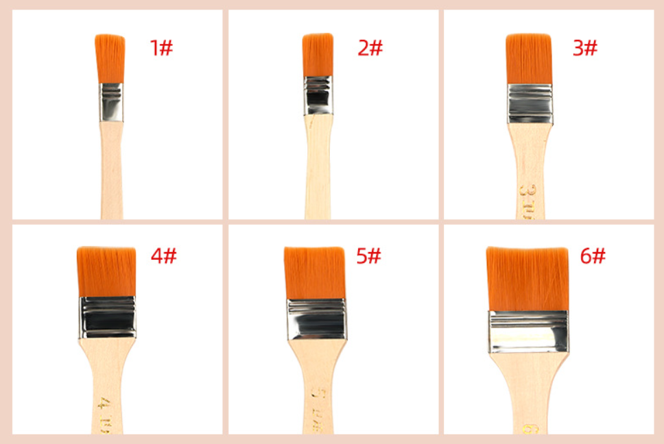 페인트붓  1호부터 12호 모음 단품 세트판매 빽붓 1개 수성페인트 목재 DIY 목공예 필수품