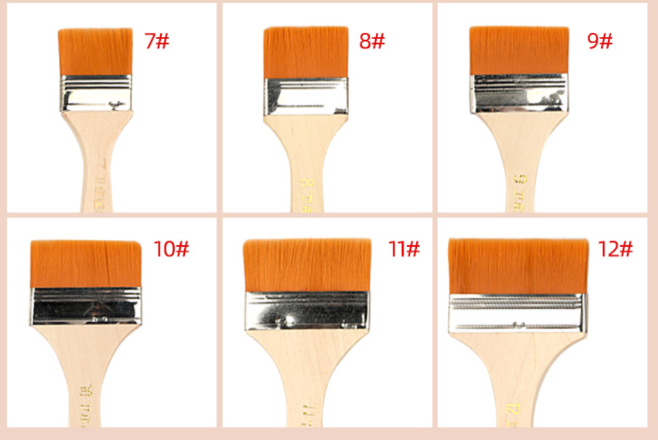 페인트붓  1호부터 12호 모음 단품 세트판매 빽붓 1개 수성페인트 목재 DIY 목공예 필수품