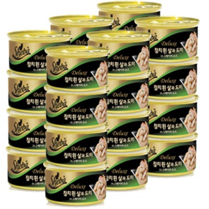 Sheba 쉬바캔 참치흰살과 도미 85g x24개세트 - 상품 이미지