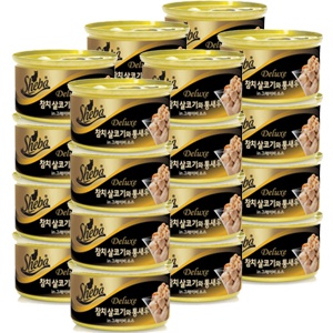 Sheba 쉬바캔 참치살코기와 새우+그레이비소스 85g x24개 - 상품 이미지