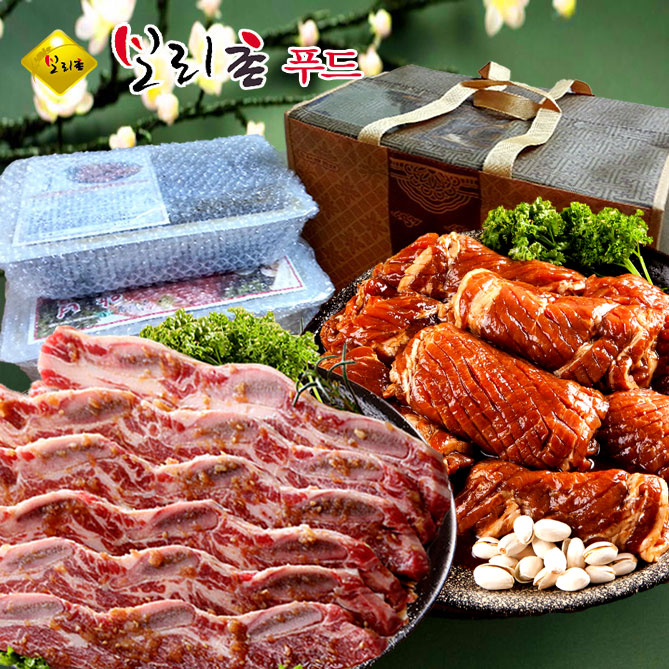모듬 구이용 선물세트 돼지 소 LA 갈비 고기 명절 추석 설 설날