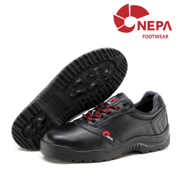 네파 안전화 GNT-401 블랙 4인치 경량작업 NS-TEX 가죽제 작업화 NEPA