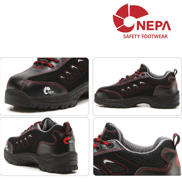 네파 안전화 14N 블랙 4인치 야간 반사판 가죽제 작업화 NEPA - 상세 이미지 3