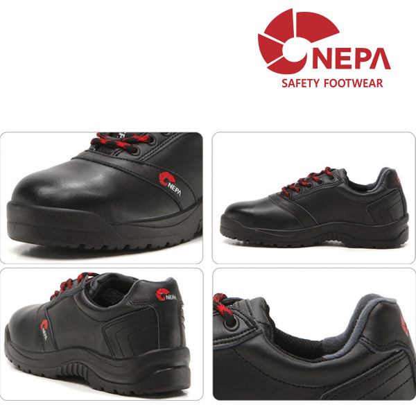 네파 안전화 GNT-401 블랙 4인치 경량작업 NS-TEX 가죽제 작업화 NEPA - 상세 이미지 3