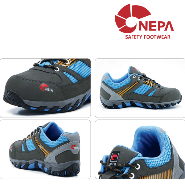 네파 안전화 204B 블루 4인치 남성용 NS-TEX 가죽제 작업화 NEPA - 상세 이미지 4
