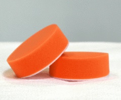 TAC 초벌패드(주황색) 약 3인치 - 전체지름 : 약 8cm, 두께 : 약 2.8cm - 메인 이미지