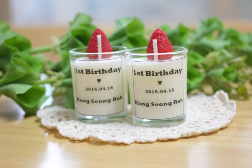 Strawberry Candle Natural Candle Candle Gift Box W