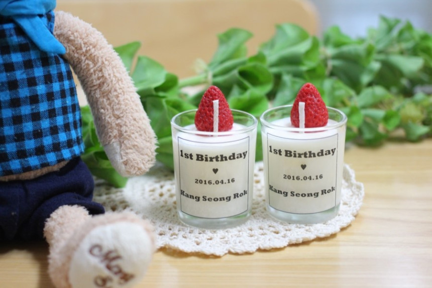 Strawberry Candle Natural Candle Candle Gift Box W