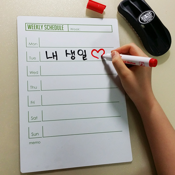 점착식 주간 미니 화이트보드 - 상품 이미지