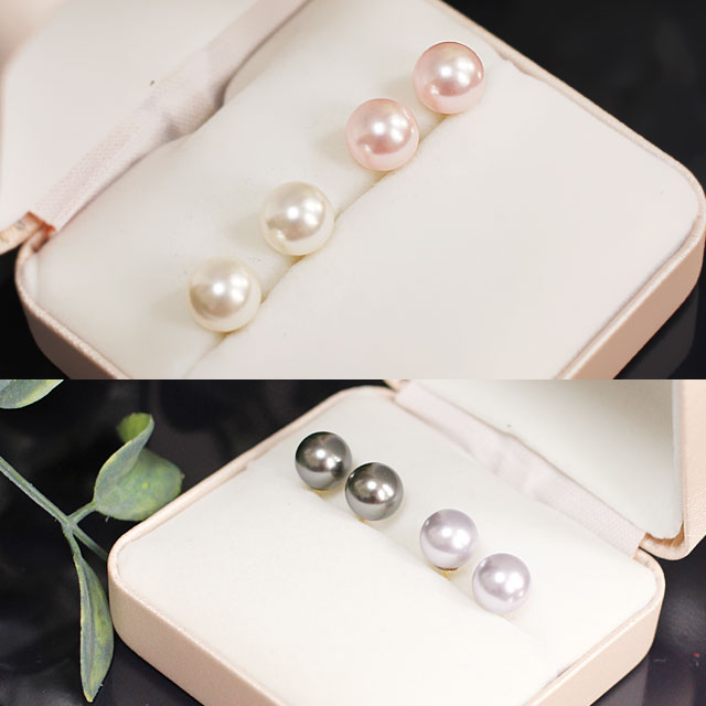 14K 진주귀걸이 8mm (보증서 포함/화이트 크림/핑크/연보라/흑진주/골드 진주) - 메인 이미지