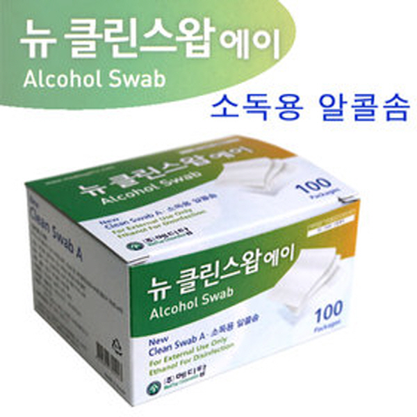 뉴클린스왑에이 알콜솜 알콜스왑 100매입, 1개 - 상품 이미지