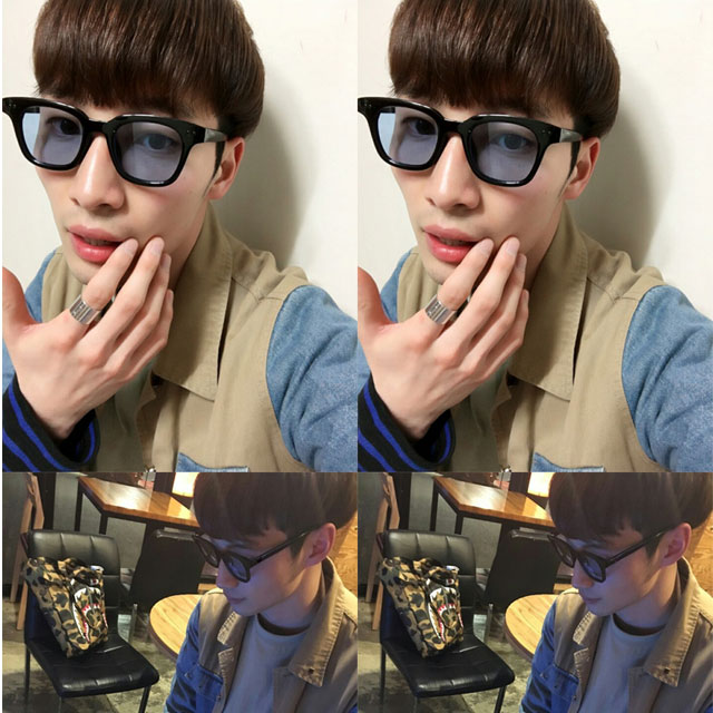 여자 남자 베이직 틴트 선글라스 - 상세 이미지 2