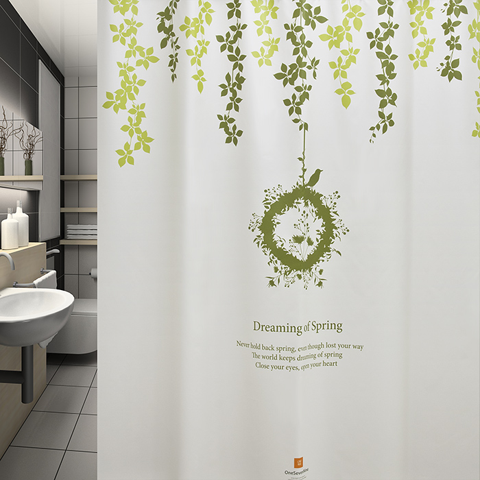 원세븐나인 패브릭 샤워커튼 봄의 꿈 M