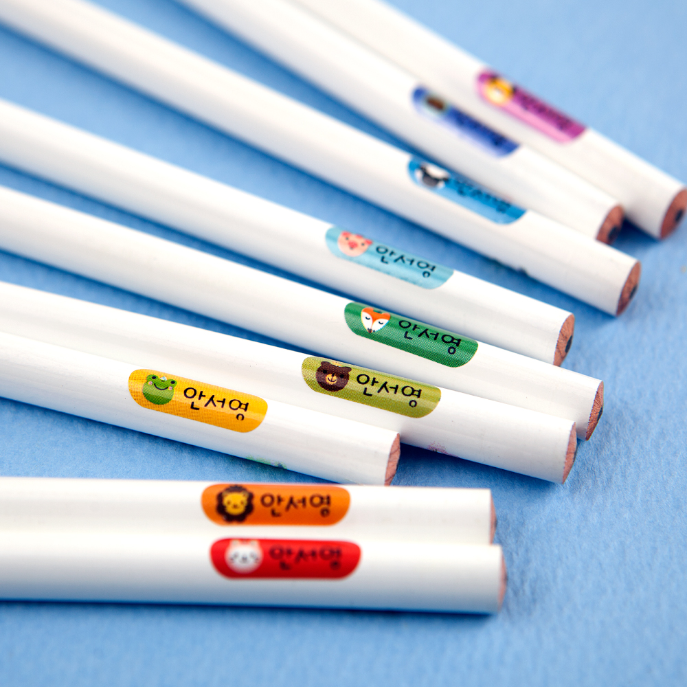 네임스티커 방수 유아 이름스티커 이름표스티커 어린이집 초소형 애니멀 한글1 이미지 2