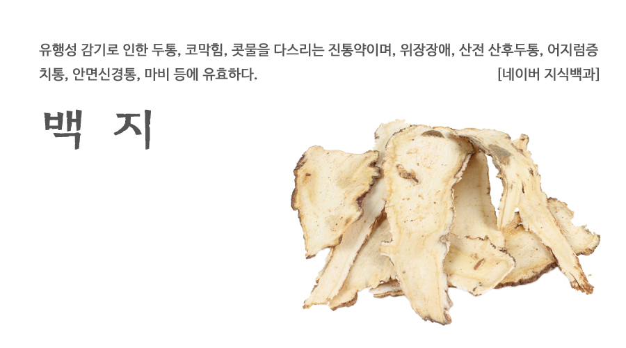 국산 백지 600g, 구릿대뿌리 - 상세 이미지 2