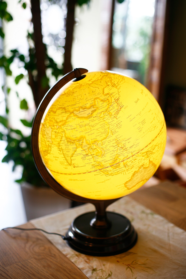 엔틱 스탠드 LED 지구본 조명 12 (구지름30CM) - 상세 이미지 2