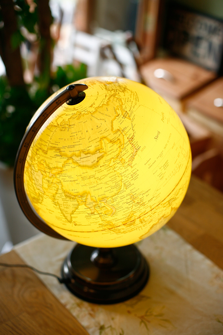 엔틱 스탠드 LED 지구본 조명 12 (구지름30CM) - 상세 이미지 5