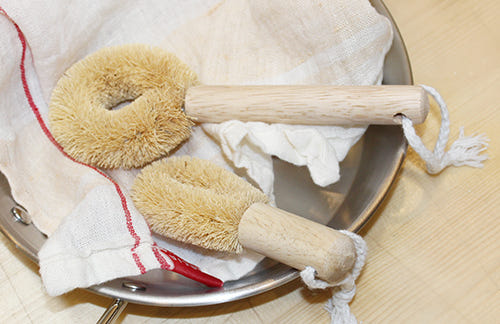 Scrubber Dish Washing Palm Tree Kitchen Brush Palm