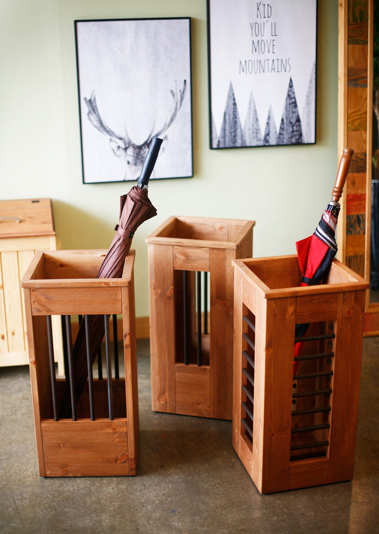 루미아 마르셀 빈티지 원목 대용량 우산꽂이