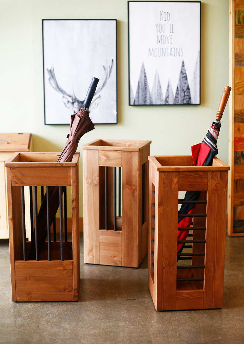 루미아 마르셀 빈티지 원목 대용량 우산꽂이