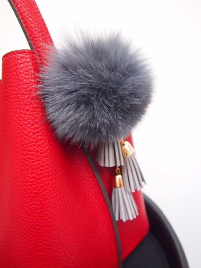 8color Real Fox Foam Foam Keyring Tassel Accessory