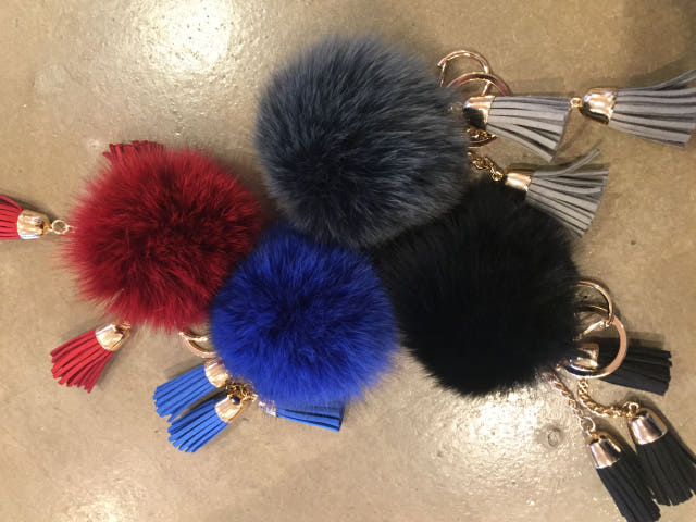 8color Real Fox Foam Foam Keyring Tassel Accessory