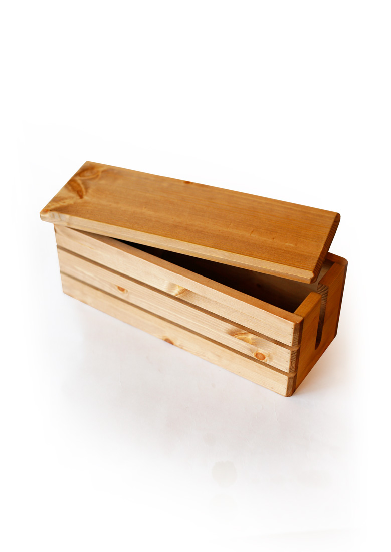 루미아 원목 멀티 매직박스 멀티탭 전선정리함 (내추럴/빈티지브라운)