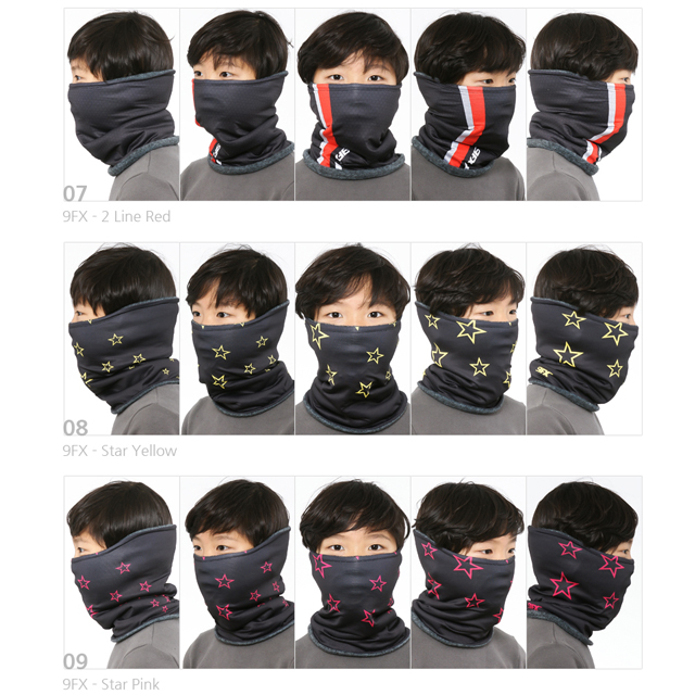 9FX 아동 방한 스키 넥워머 겨울 이중 기모 마스크 키즈 어린이 - 상세 이미지 5