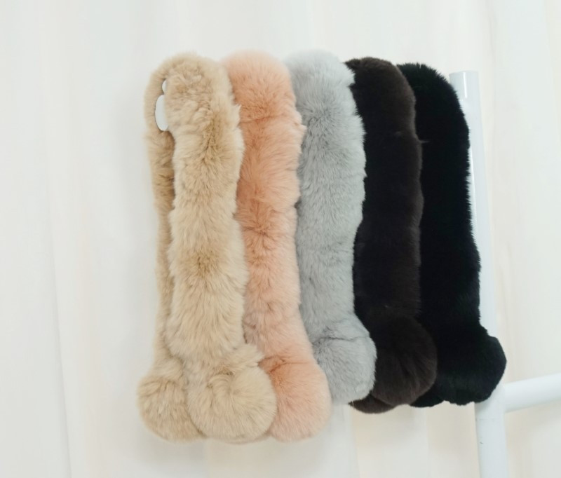 Rex Rabbit Fur Scarf Petit Magnet Warmer Shawl Cho