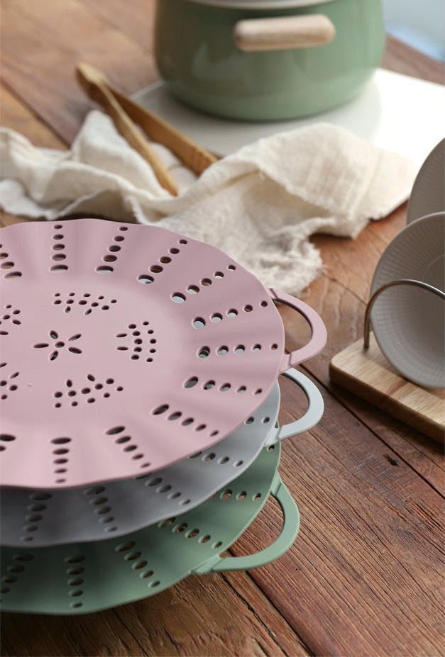 Pastel Silicone Steamer 3 Color Dumplings Sweet Po