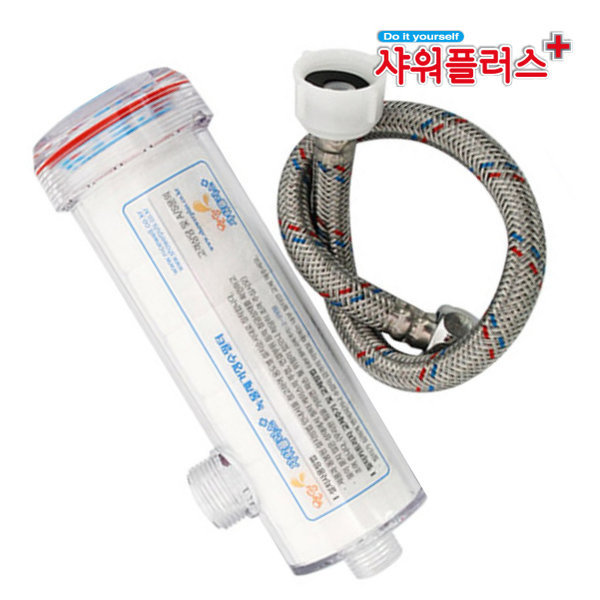 샤워플러스 세면대 싱크대 세탁기 정수필터 교체형 샤워기필터 - 상세 이미지 2