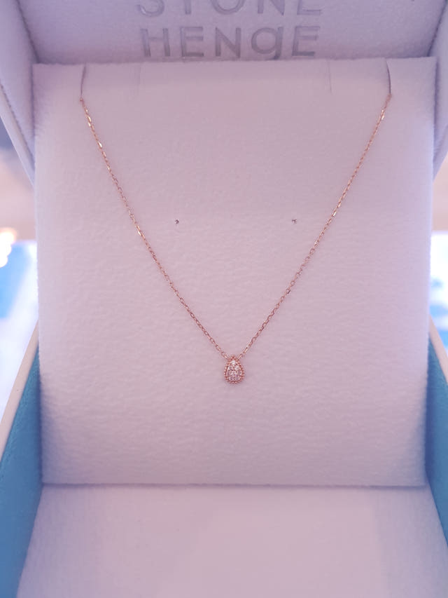 14k Water Drop Necklace Nice college student fashi