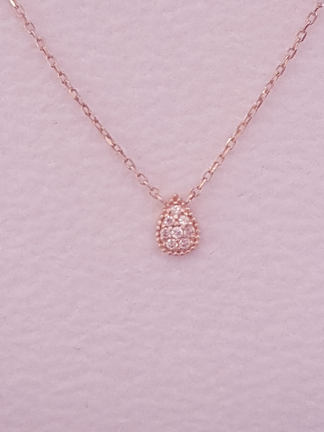 14k Water Drop Necklace Nice college student fashi