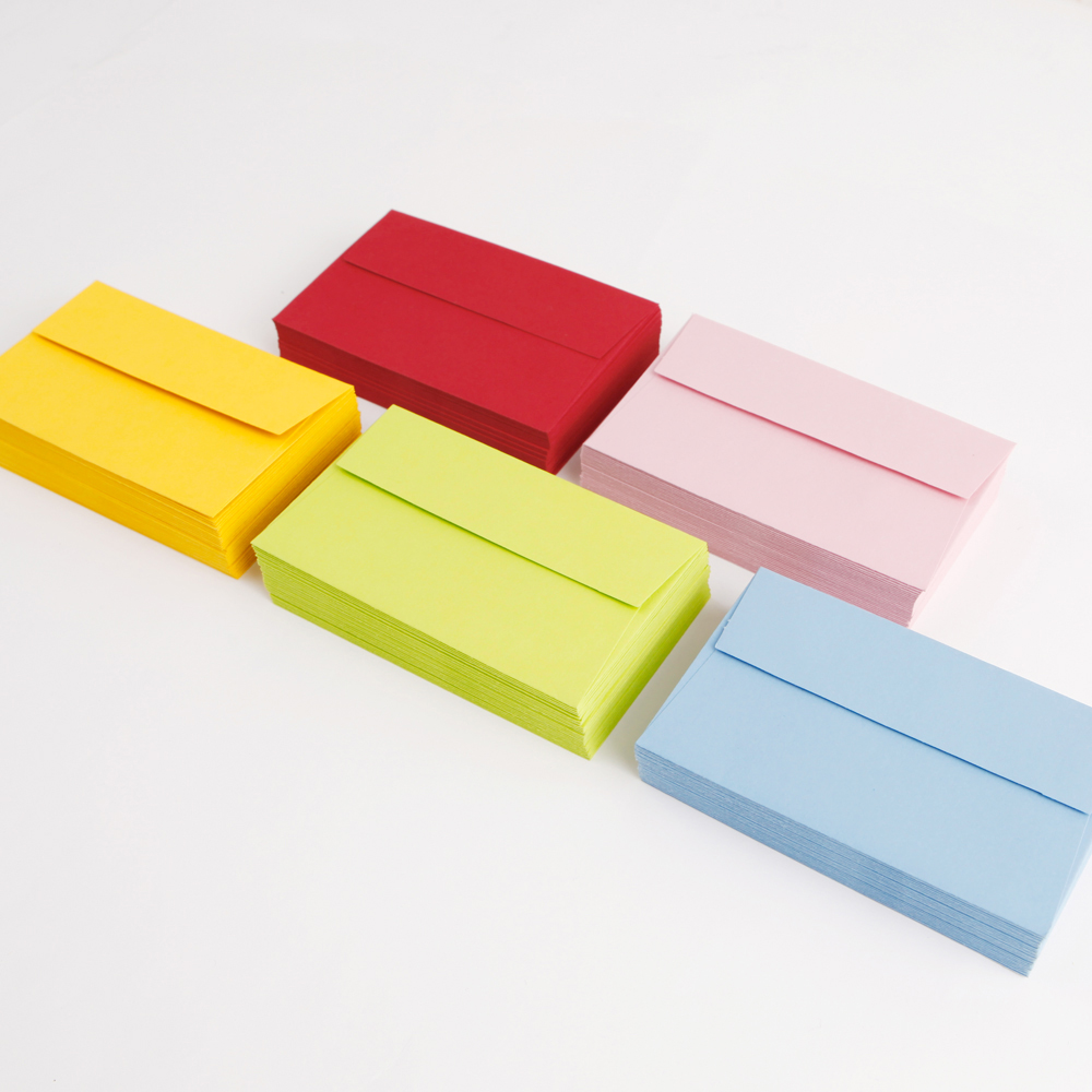 [기성]미니컬러명함봉투30매 Set 진홍 - 상품 이미지