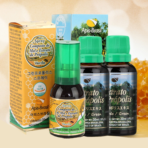 아피스브라질 그린 프로폴리스 액상 원액 2병 스프레이 1병 각병 30ml 제품 이미지