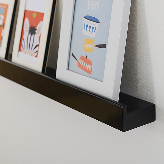 액자선반 그레이 무지주 인테리어 벽 책수납 콘크리트벽 or 합판벽 600 - 상세 이미지 2