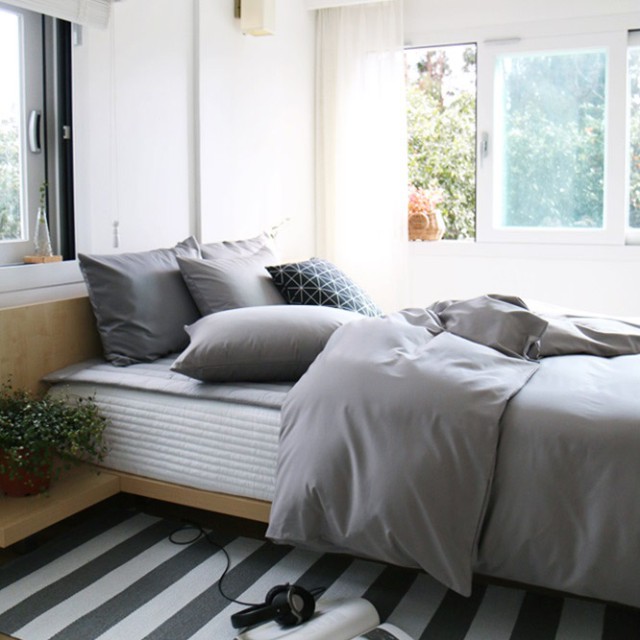 친환경 모달침구세트 그레이 먼지없는 알러지케어 S Q K SK LK