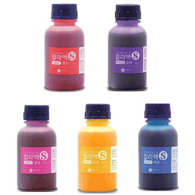프레스코21 안개용액 칼라액100ml/5색세트/총500ml - 메인 이미지