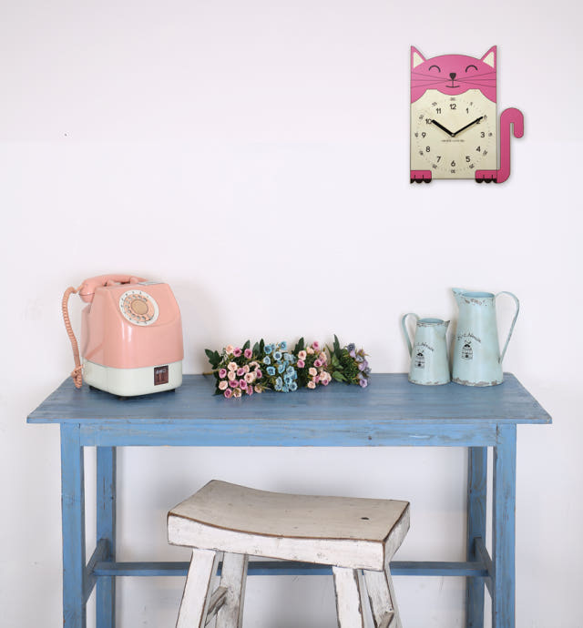 Cat Children's Wall Clocks umbrella 413917183 U