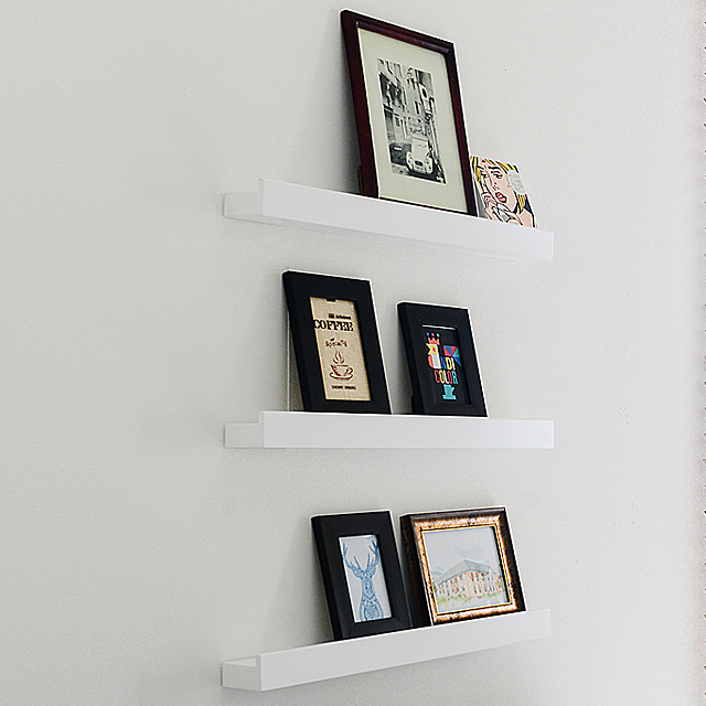 액자선반 그레이 무지주 인테리어 벽 책수납 콘크리트벽 or 합판벽 600 - 상세 이미지 4