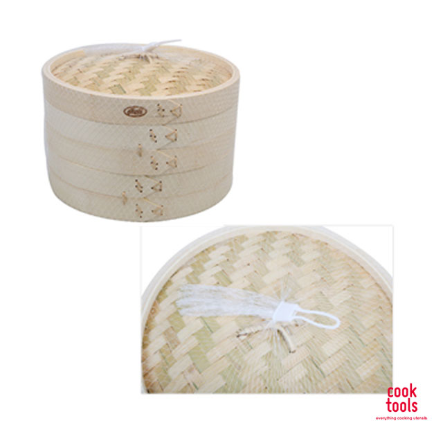 가정용 만두 딤섬 채소 떡찜기 대나무 2단 찜기 27cm / 30cm (중 / 대) - 상세 이미지 3