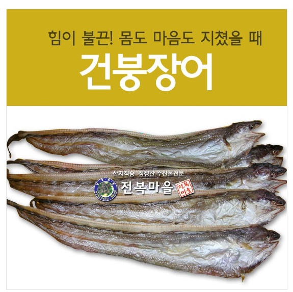 말린 바다장어 건장어 (대) 500g 반건조 장어 장어구이 조림
